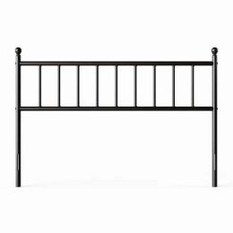 Full size Traditional Farmhouse Headboard in Matte Black Metal Finish