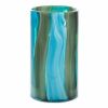 Accent Plus Large Blue Cylinder Glass Vase