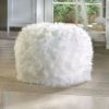 Accent Plus White Ottoman Pouf